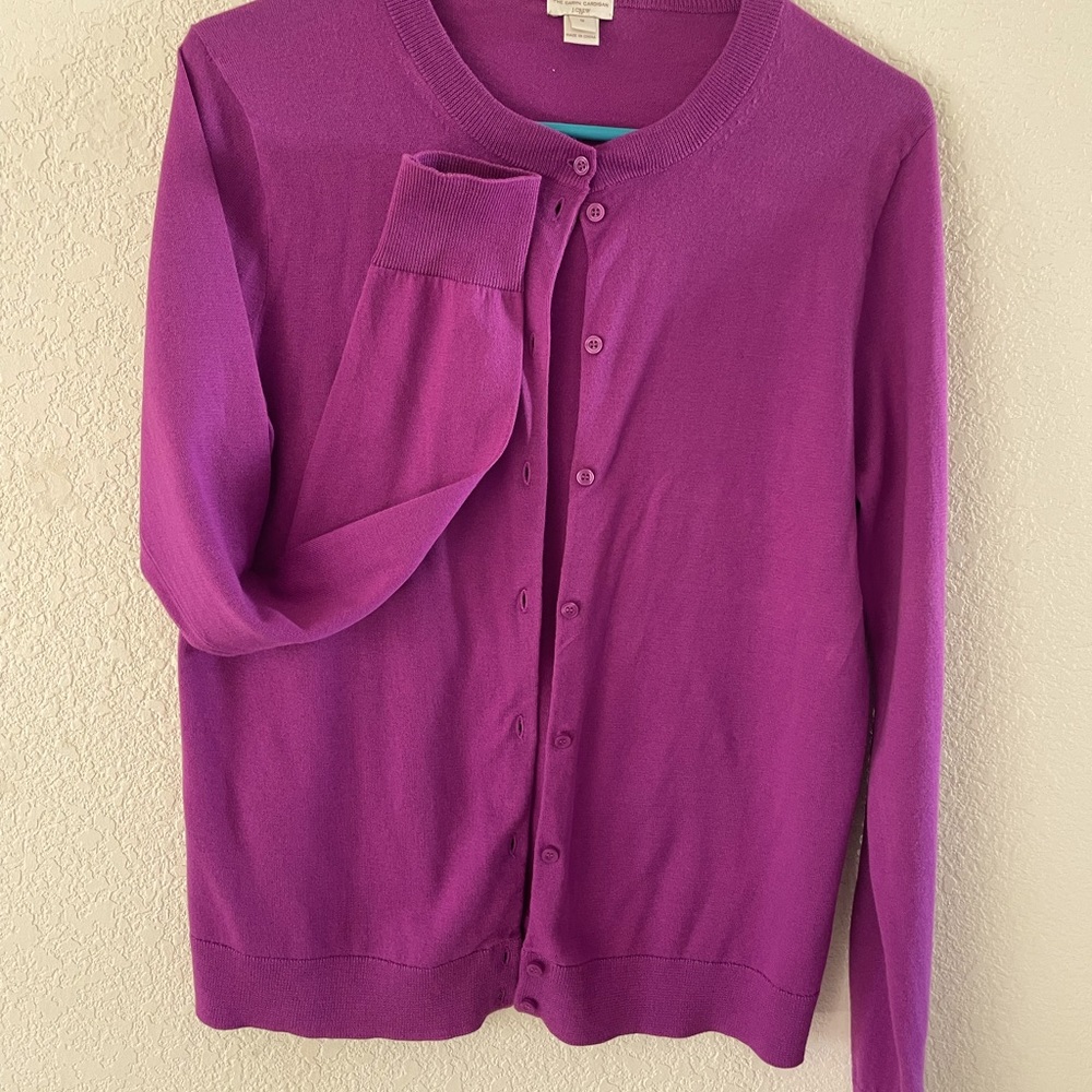 Women’s J. Crew cardigan size M magenta